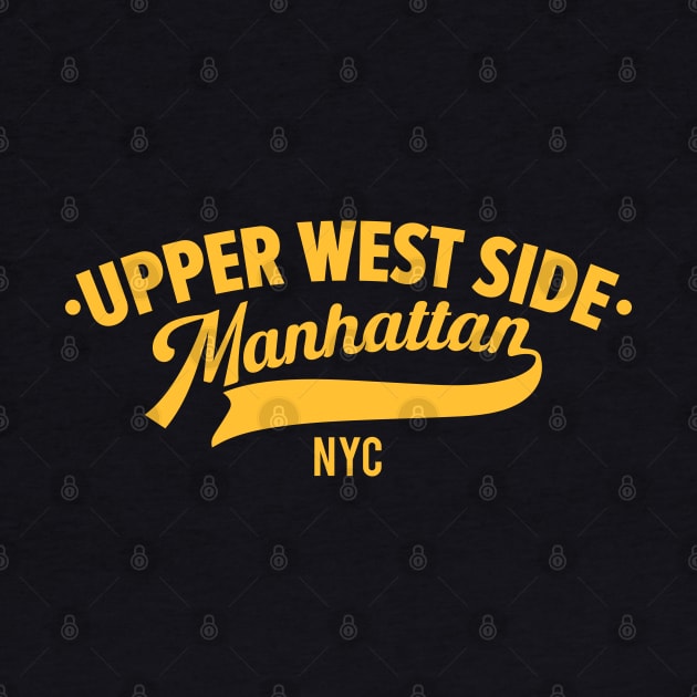 Upper West Side Manhattan Minimal Typo Art - NYC Urban Vibes by Boogosh